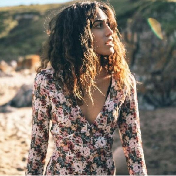 AUGUSTE THE LABEL Bell Cuff Dusty Rose Floral Long Sleeve Play Dress NWT - Picture 12 of 16